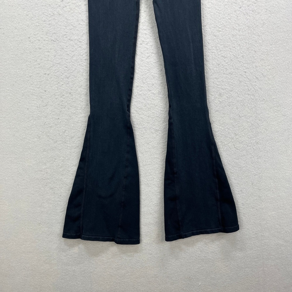 Free People Movement Penny Pull On Flare Pants Women XS/S Black Ribbed Yoga Boho - Picture 6 of 12